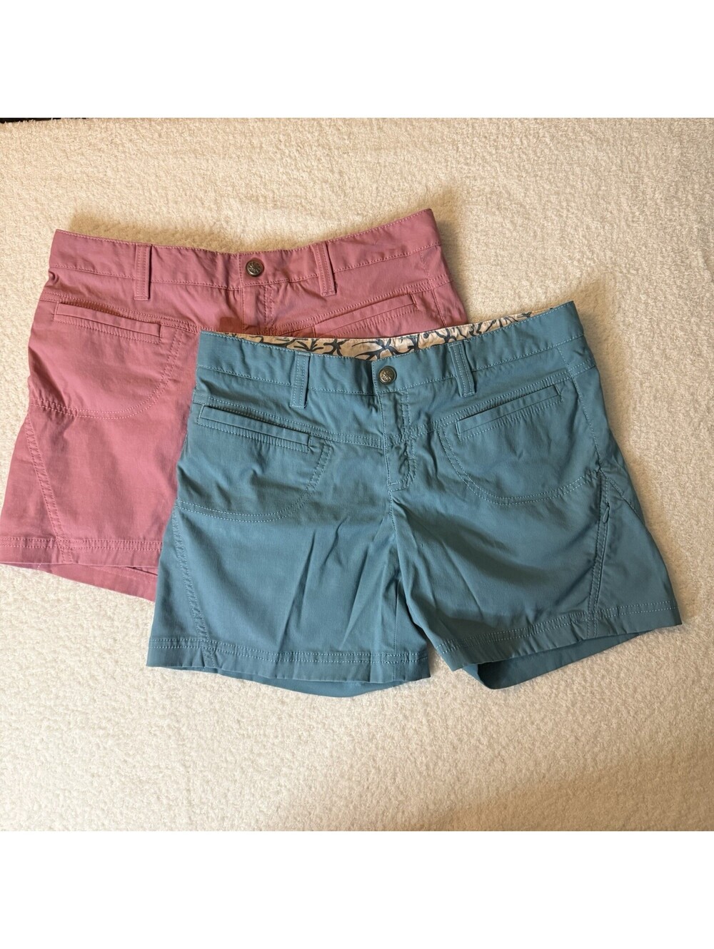 Athleta Women’s Shorts Size 6 Lot of 2 Pink Blue Stretch Hiking Casual - Picture 2 of 15